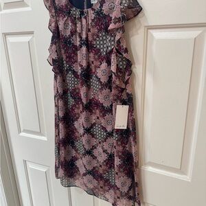 Harper Pink and Black Floral Mini Dress